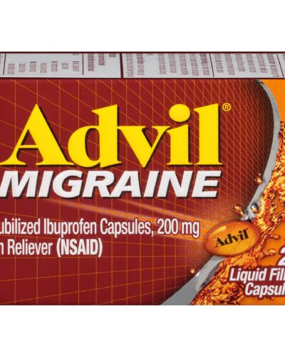Advil Migraine 20 Cápsulas de Gel – Alivio Rápido de Migraña y Síntomas Relacionados
